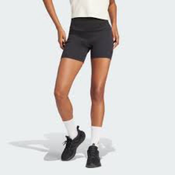 Nwt! Adidas So Comfortable Lounge Ribbed High Waist Bike Shorts Black Size Xs